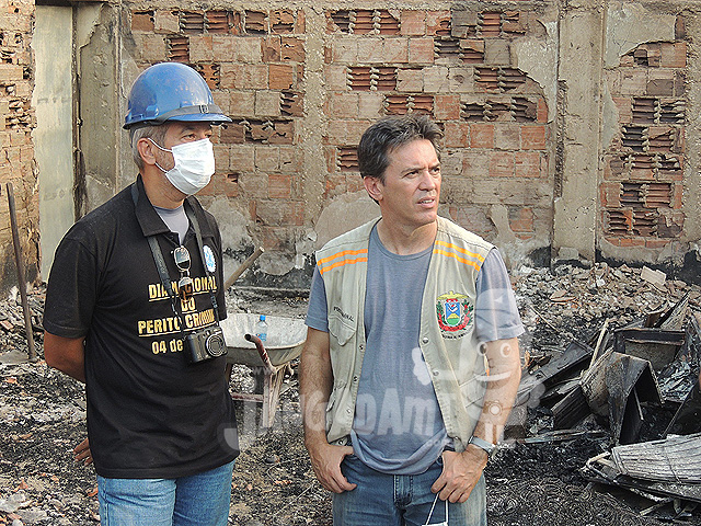 Peritos criminais estiveram em Jangada nesta segunda (15) e não descartaram a hipótese de incêndio criminoso