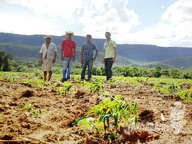 Produtor Evídio, secretário Esmael e os técnicos Nilson e Adilson